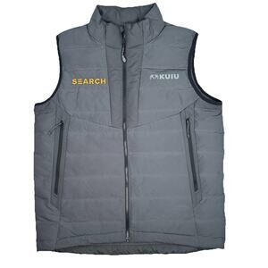 KUIU Elements Vest Grey Gray Full Zip Fiber Ball Down Tube DWR Men's Size Medium